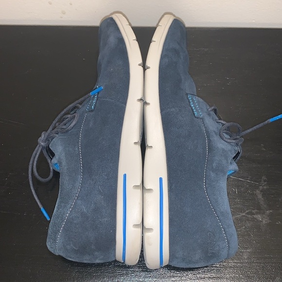 Clarks Men's Denner Motion Suede Oxford Shoes - Navy and Taupe.  Size 8. - Picture 7 of 10